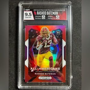 2021 Prizm DP #196 Red All-Americans Rashod Bateman RC /299 Baltimore Ravens